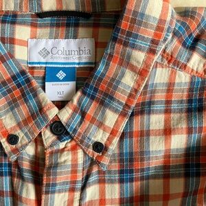 Columbia plaid Buttondown Shirt 100% cotton